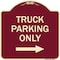 Signmission Reserved Parking Truck Parking W/ Right Arrow Heavy-Gauge Aluminum Sign, 18" x 18", BU-1818-23029 A-DES-BU-1818-23029 - alternate 1